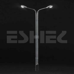 Maket İki Taraflı Elektrikli Metal Yol Lambası